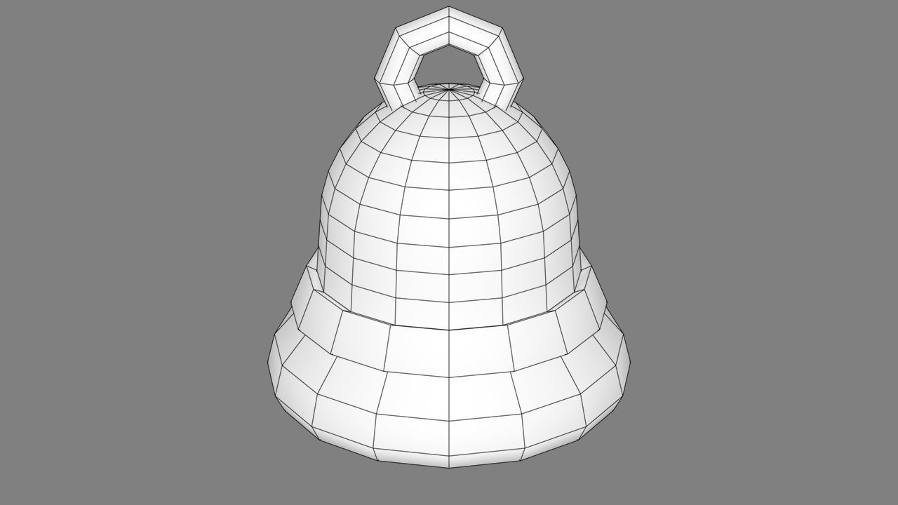 Bell Cartoon Model Low-poly 3D model_11