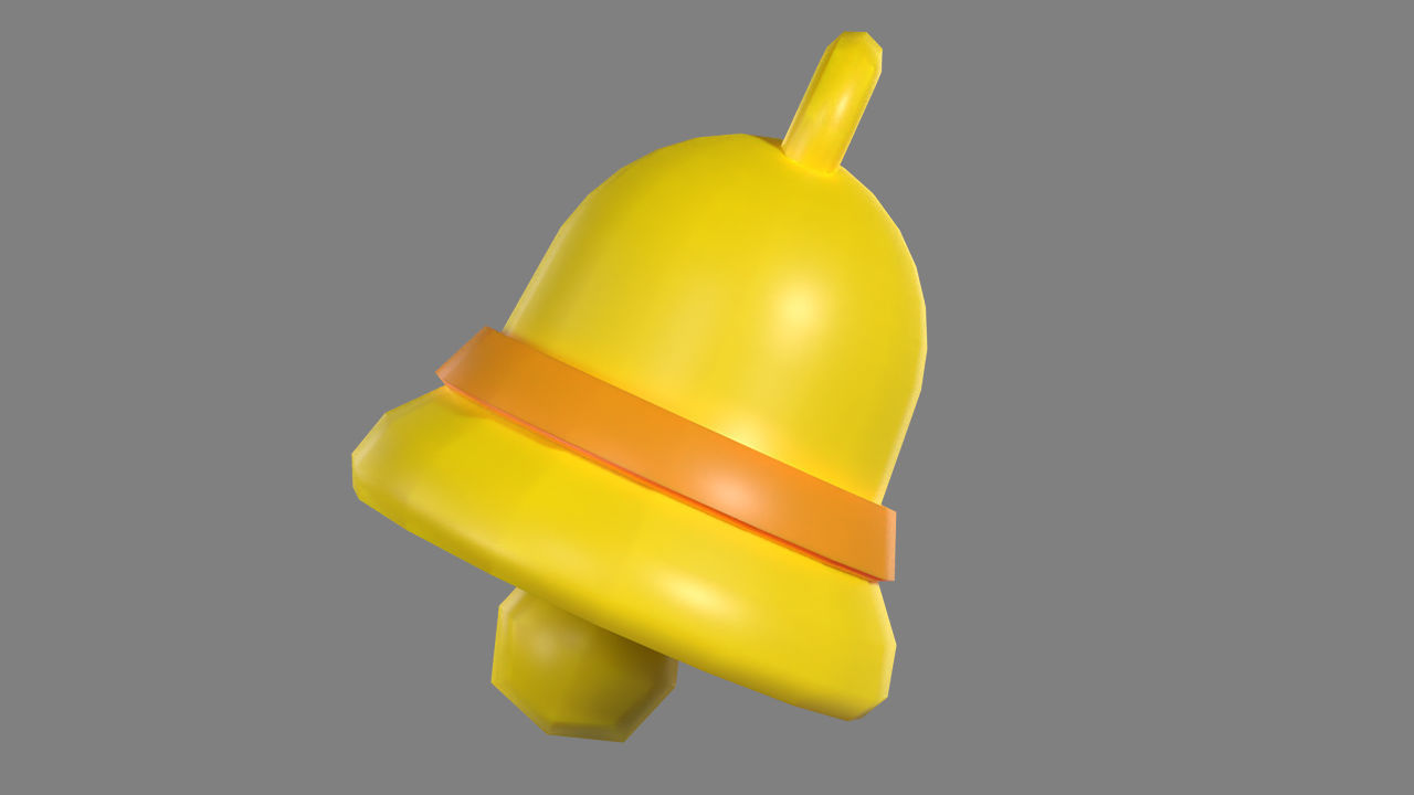 Bell Cartoon Model Low-poly 3D model_6