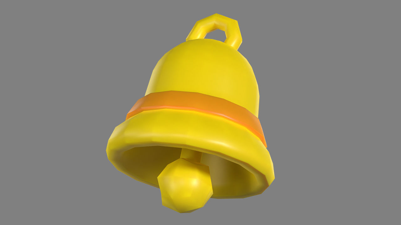 Bell Cartoon Model Low-poly 3D model_2