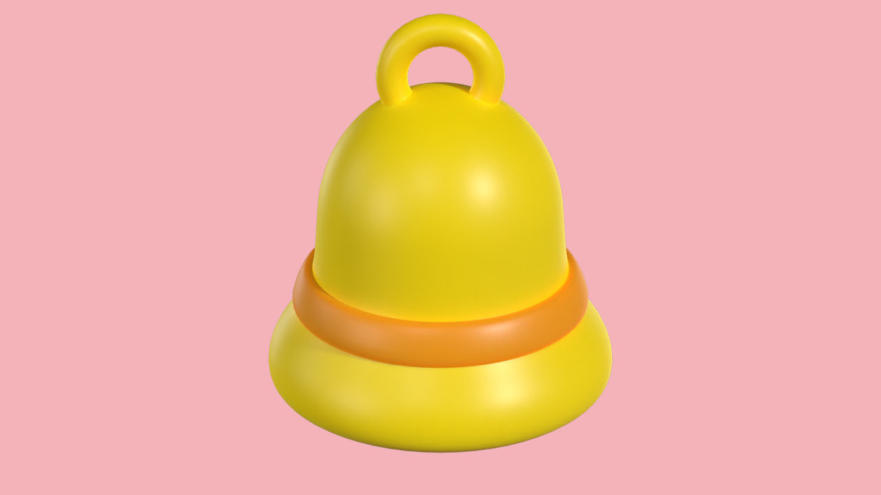 Bell Cartoon Model Low-poly 3D model_8