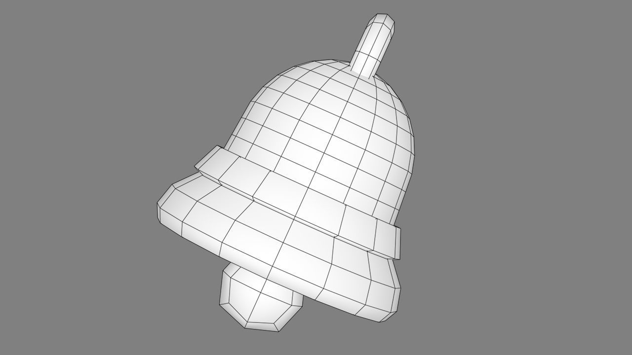 Bell Cartoon Model Low-poly 3D model_7