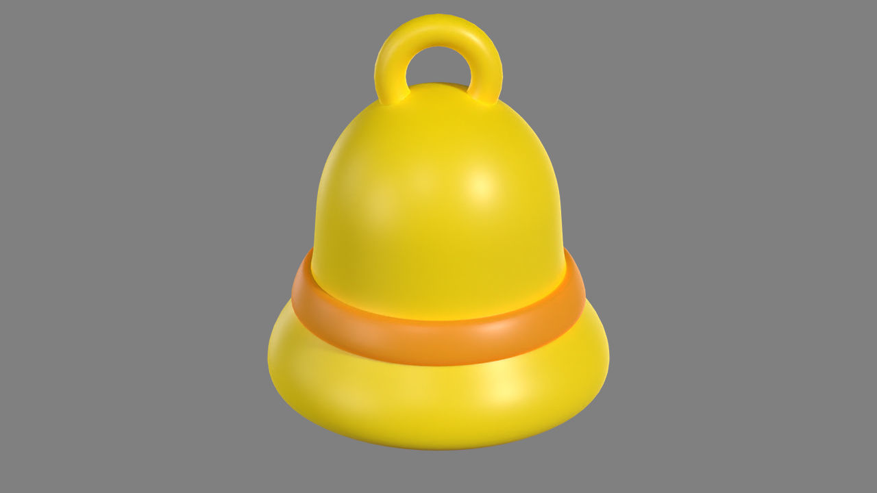 Bell Cartoon Model Low-poly 3D model_9