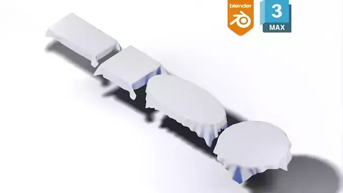 Tablecloth Set  Free 3D model