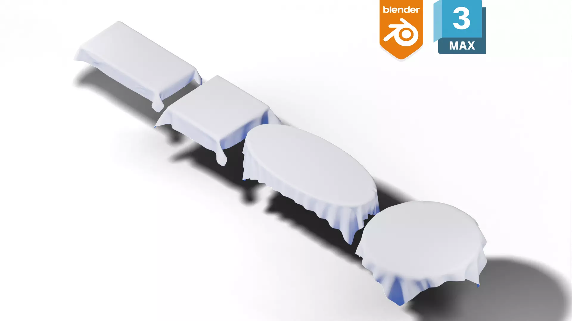 Tablecloth Set  Free 3D model_0