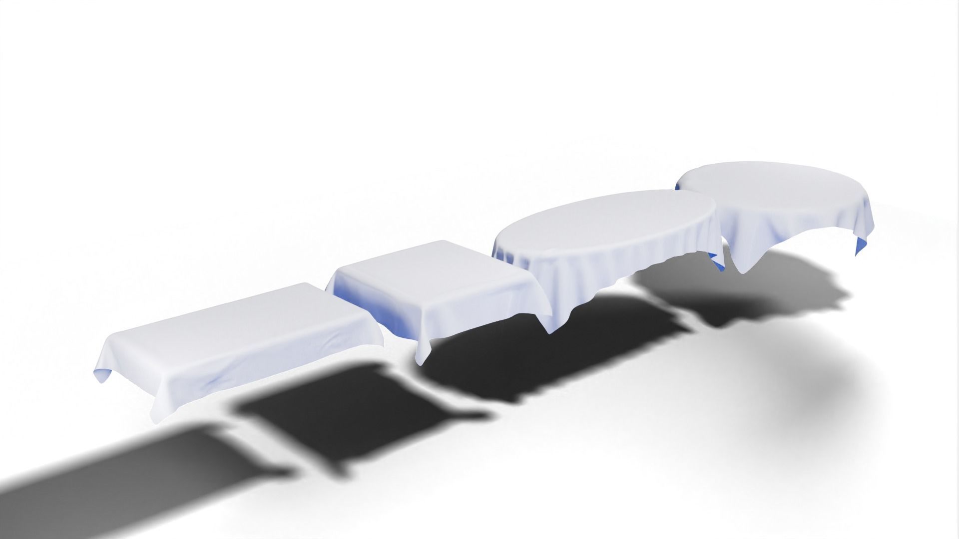 Tablecloth Set  Free 3D model_4
