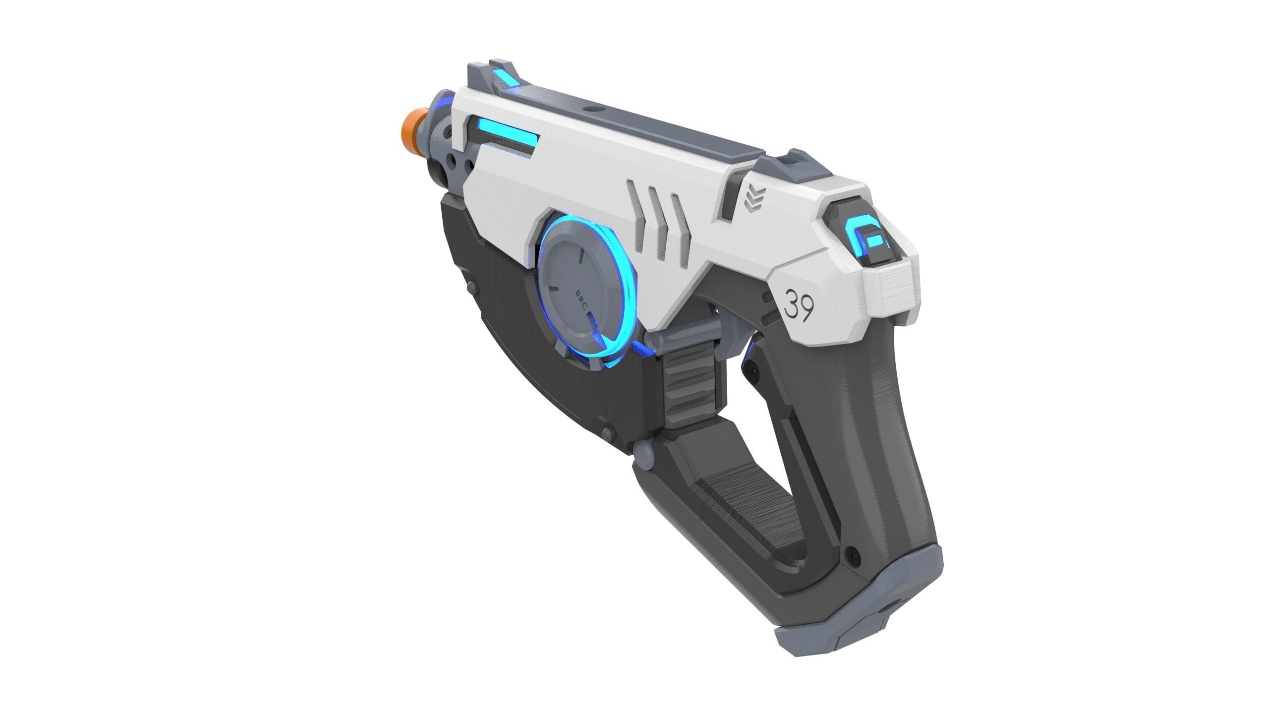 Tracer Blaster Original Skin - Overwatch - STL CAD - Commercial 3D print model_3