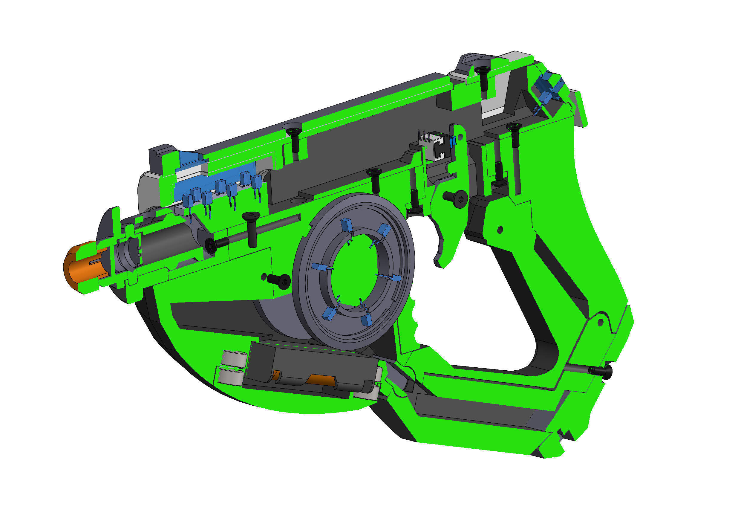 Tracer Blaster Original Skin - Overwatch - STL CAD - Commercial 3D print model_15