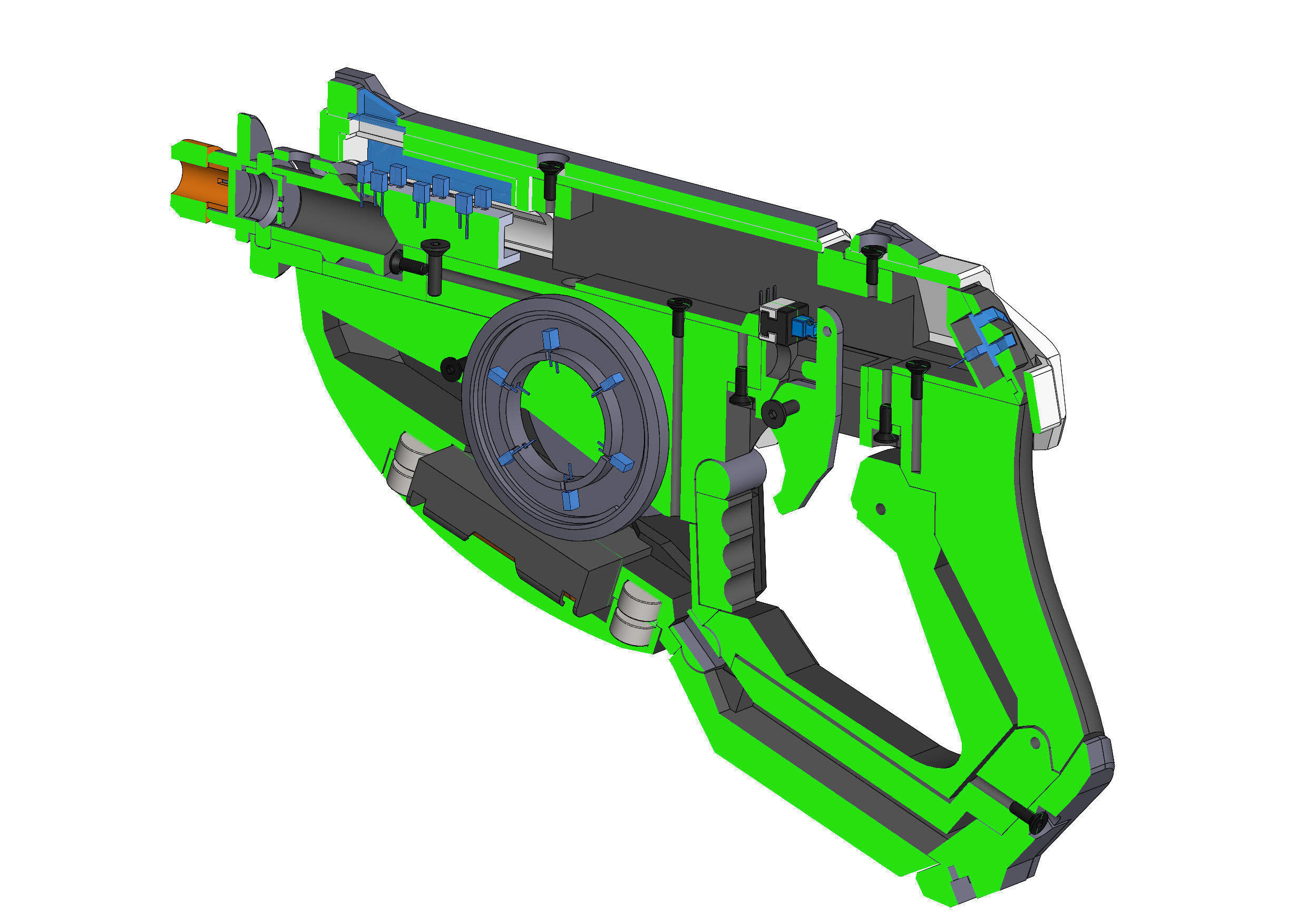 Tracer Blaster Original Skin - Overwatch - STL CAD - Commercial 3D print model_16