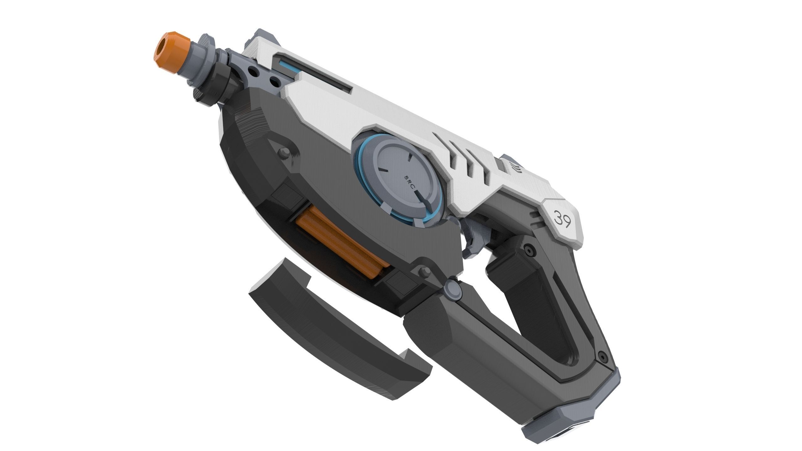 Tracer Blaster Original Skin - Overwatch - STL CAD - Commercial 3D print model_12
