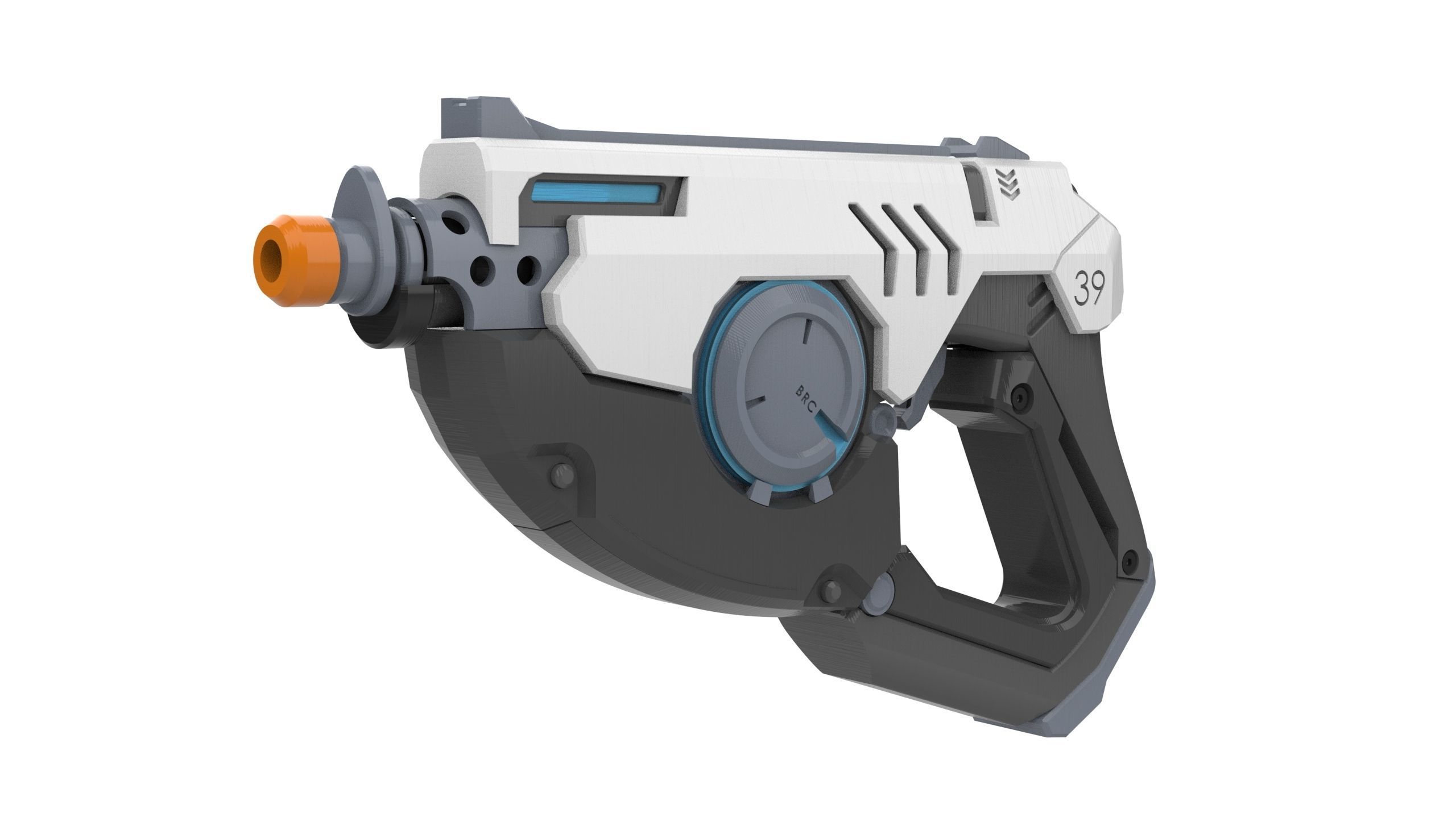 Tracer Blaster Original Skin - Overwatch - STL CAD - Commercial 3D print model_9