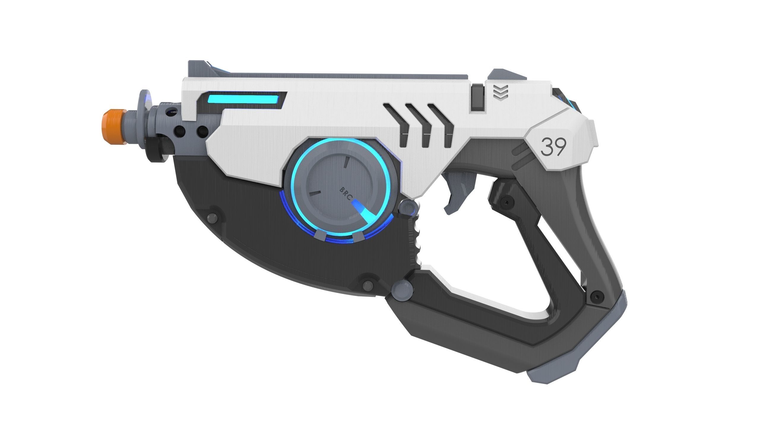 Tracer Blaster Original Skin - Overwatch - STL CAD - Commercial 3D print model_5