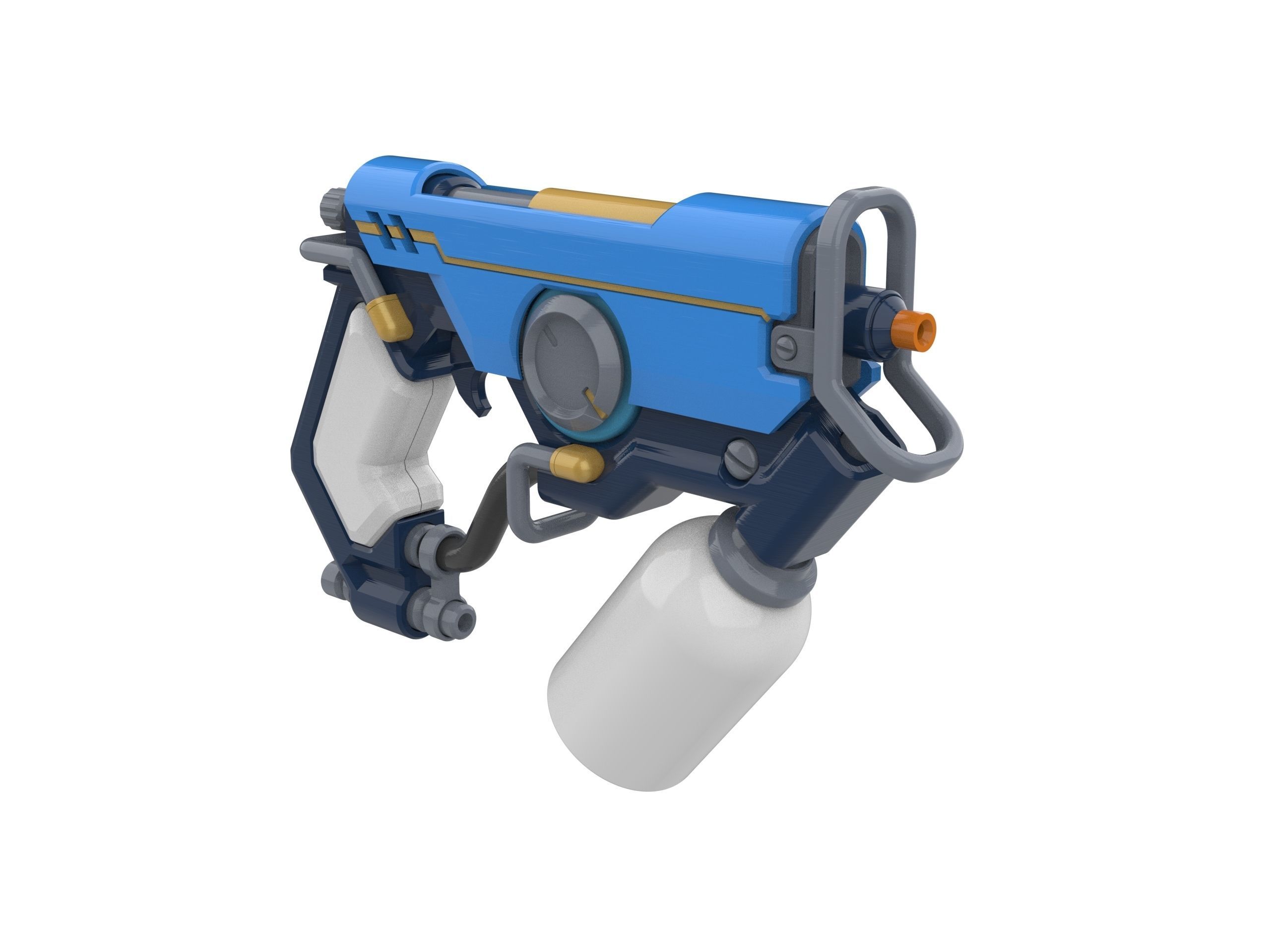Tracer Graffiti Skin Blaster - Overwatch - STL CAD Personal Use 3D print model_6