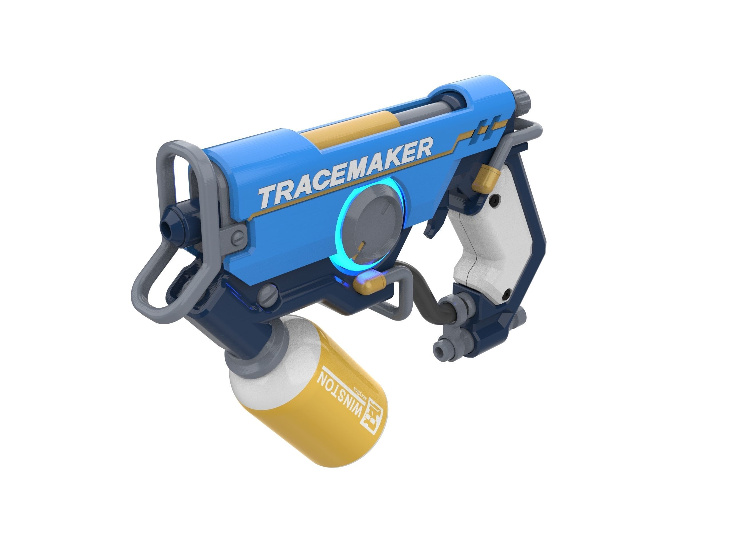 Tracer Graffiti Skin Blaster - Overwatch - STL CAD Personal Use 3D print model_2