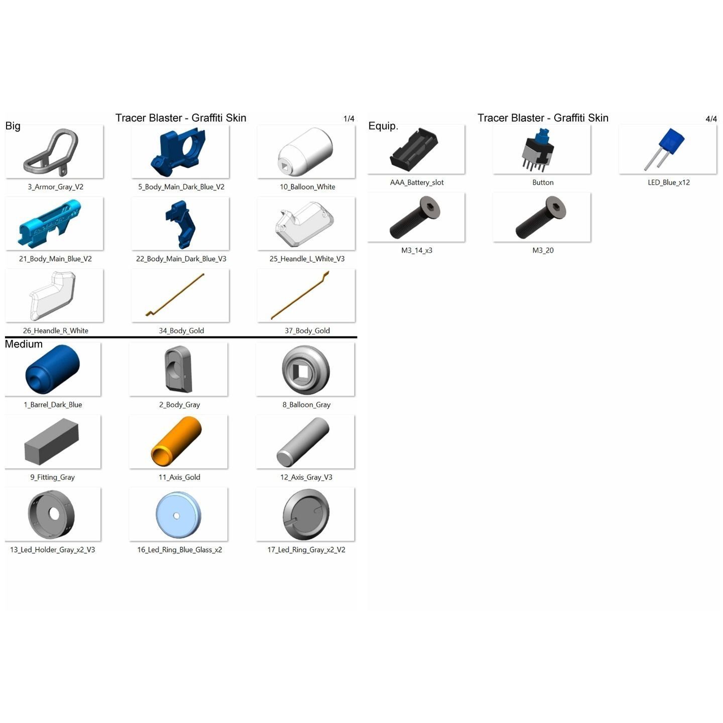 Tracer Graffiti Skin Blaster - Overwatch - STL CAD Personal Use 3D print model_8