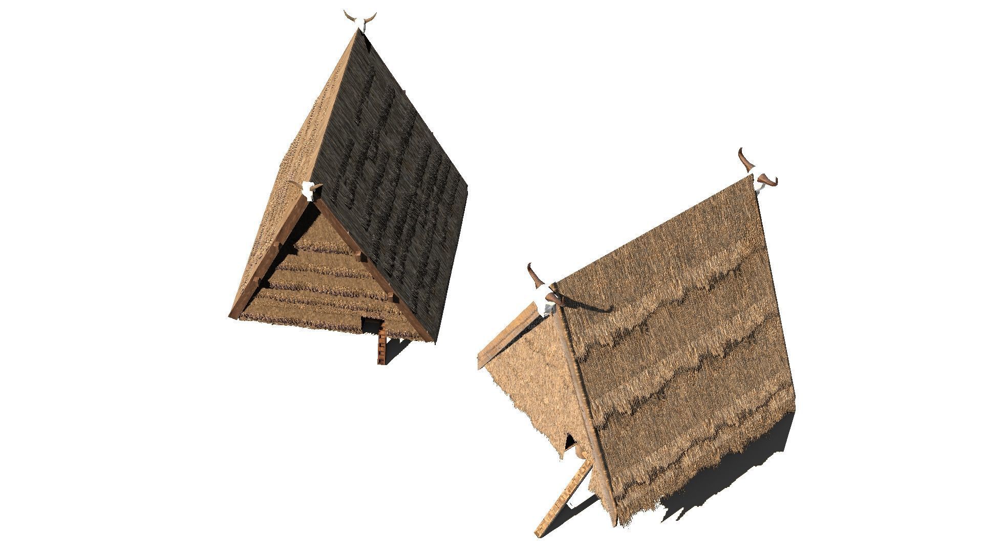 Rumah Tambi Low-poly 3D model_2