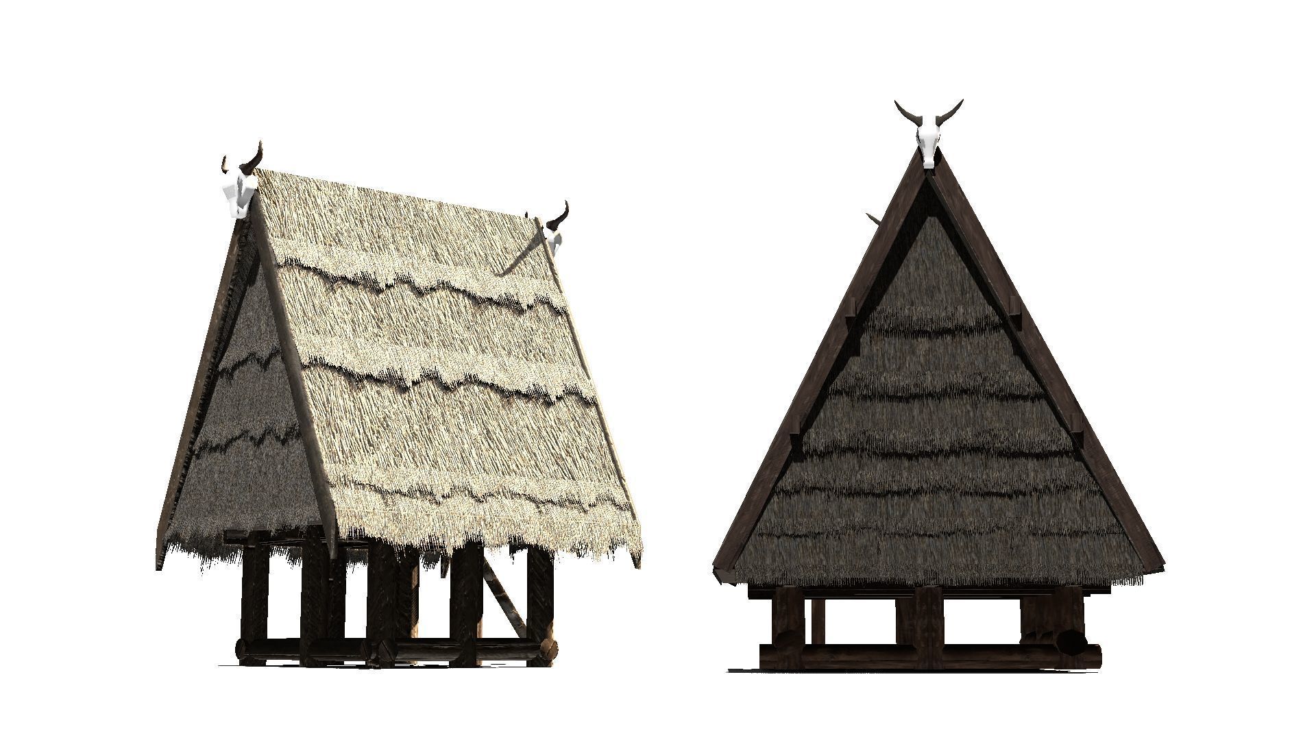 Rumah Tambi Low-poly 3D model_3