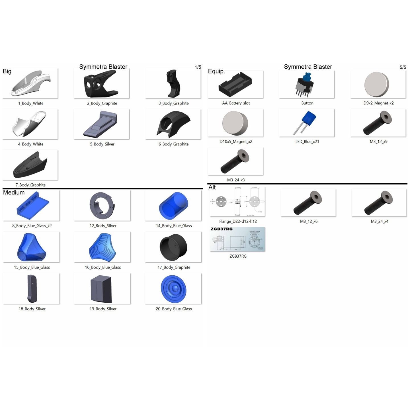 Symmetra Blaster - Overwatch - STL CAD bundle - Personal Use 3D print model_11