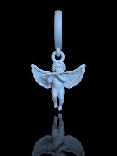 pendant angel earrings 3D print model