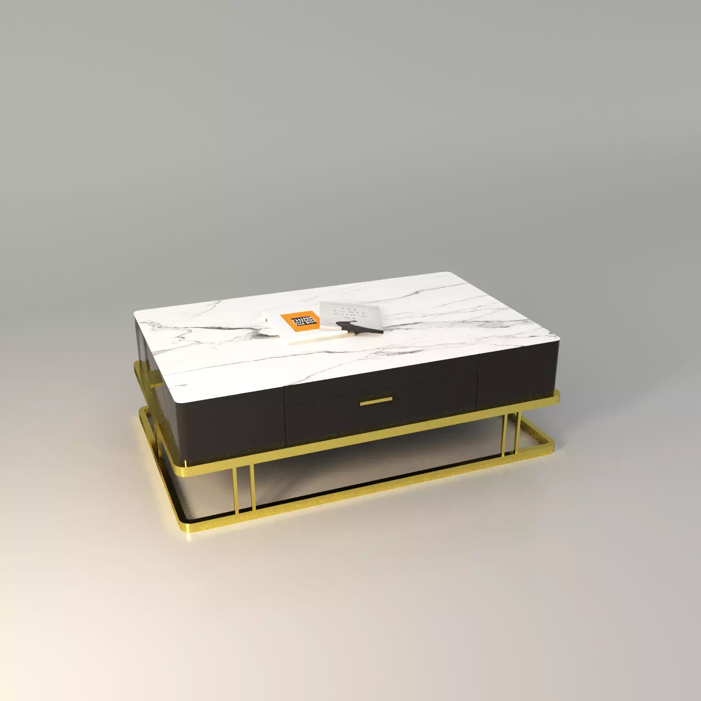 Central luxury table for living room Free 3D model