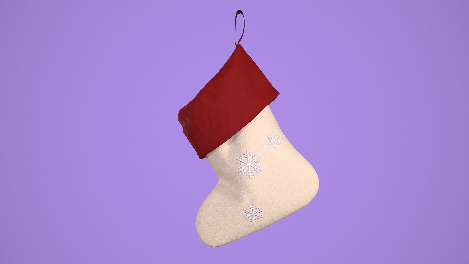 Christmas Socks 3 styles wrinkle and 9 texture 3D model_13