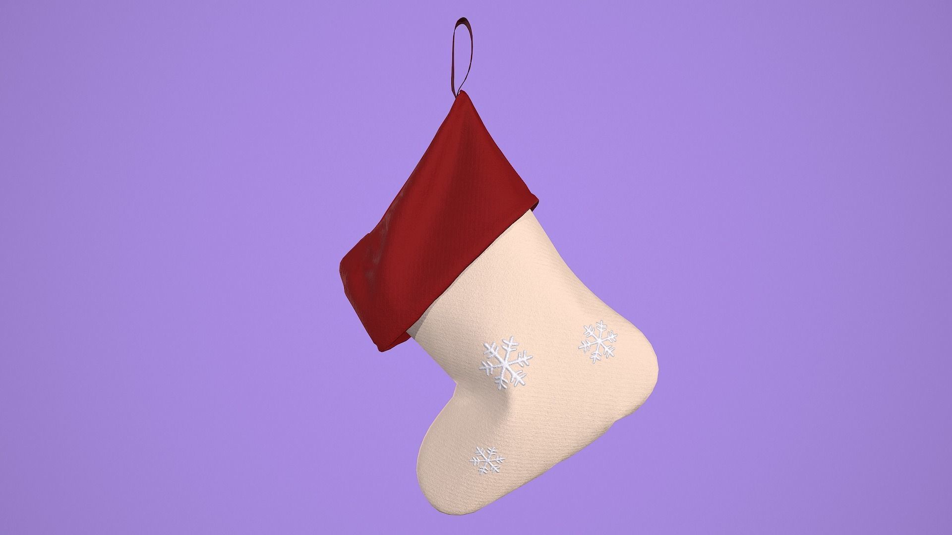 Christmas Socks 3 styles wrinkle and 9 texture 3D model_15