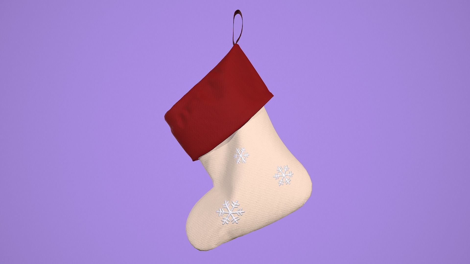 Christmas Socks 3 styles wrinkle and 9 texture 3D model_17