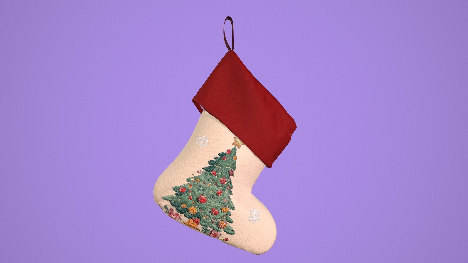 Christmas Socks 3 styles wrinkle and 9 texture 3D model_16