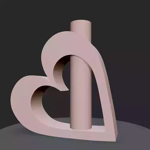 Happy Valentines Day vase 3D print model