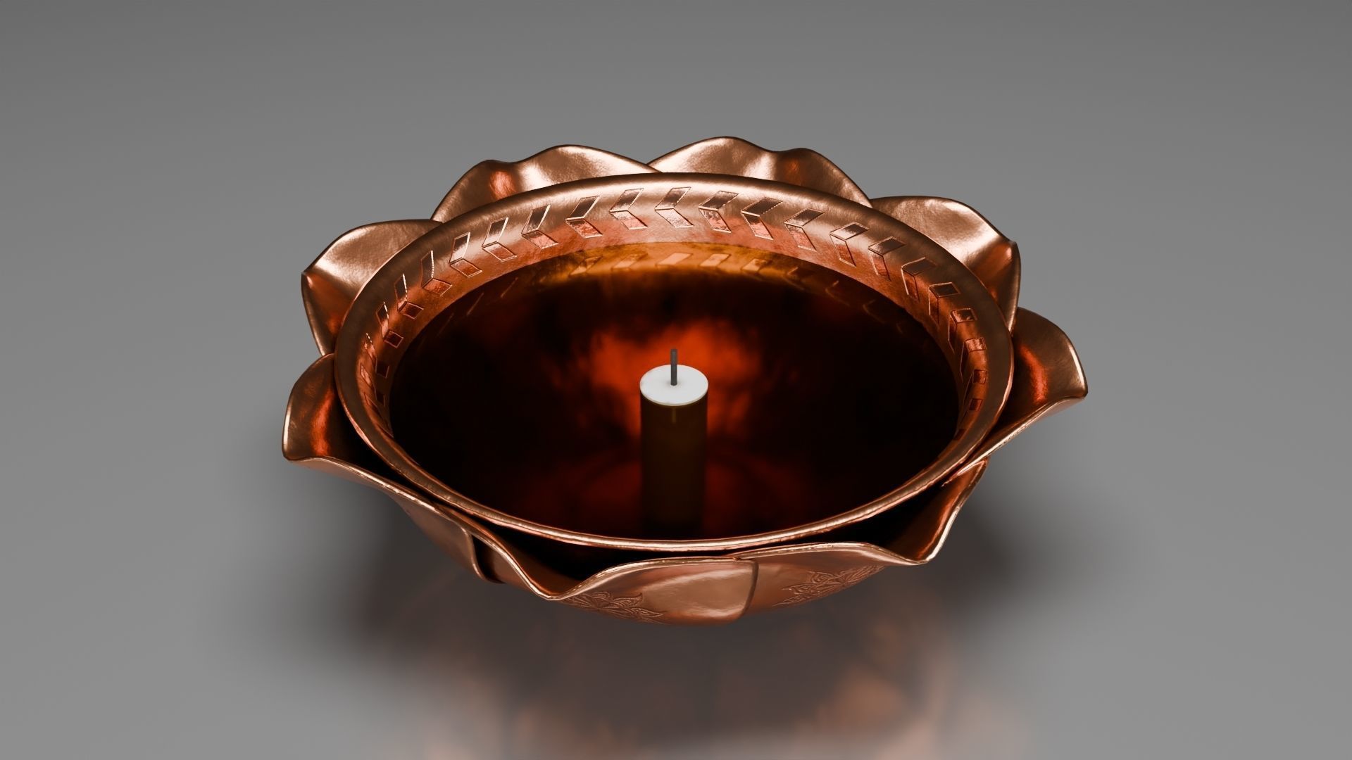 Oil Lamp Free low-poly 3D model_2