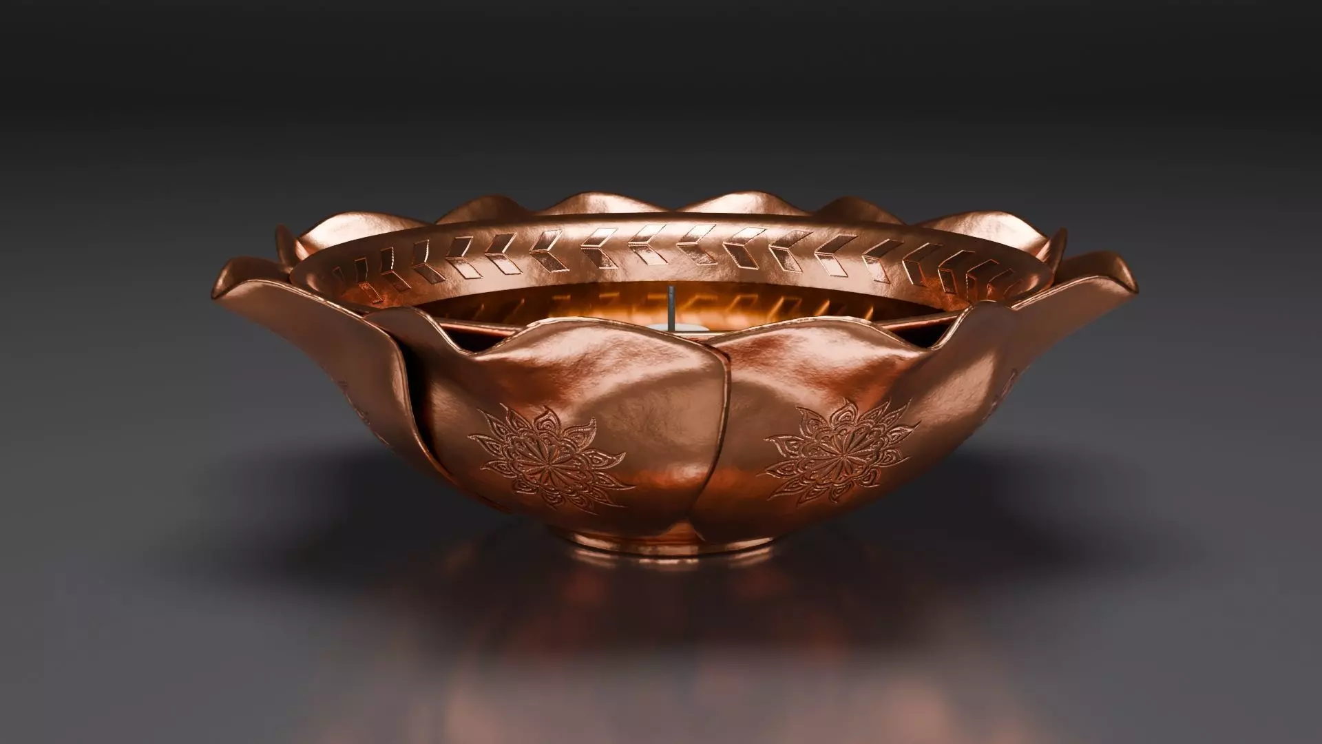 Oil Lamp Free low-poly 3D model_0