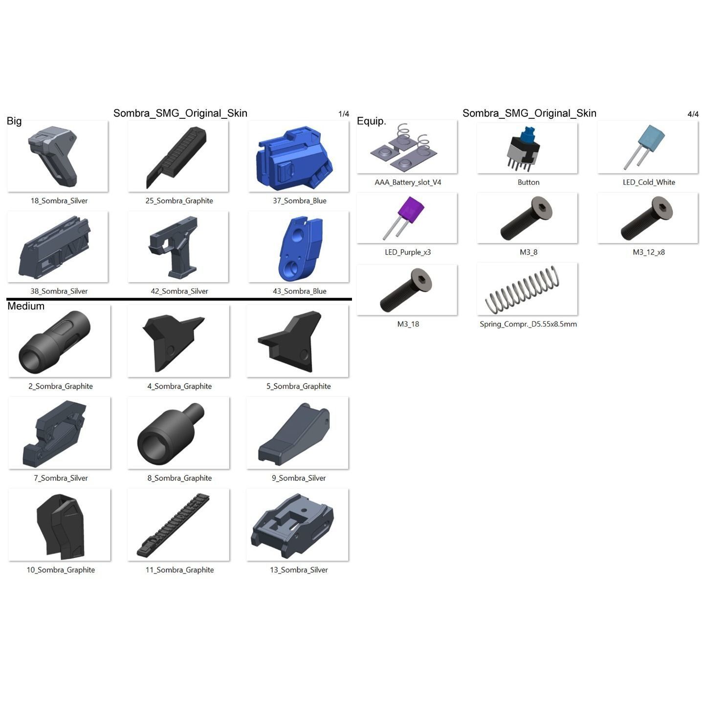 Sombra Cannon Original Skin - Overwatch - STL CAD - Personal Use 3D print model_9