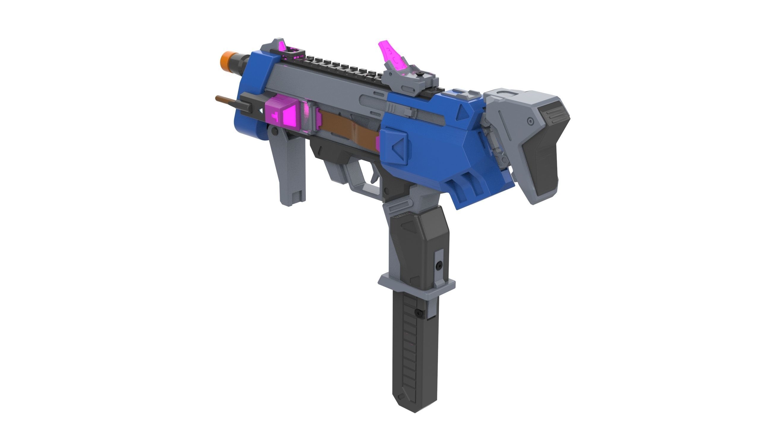 Sombra Cannon Original Skin - Overwatch - STL CAD - Personal Use 3D print model_4