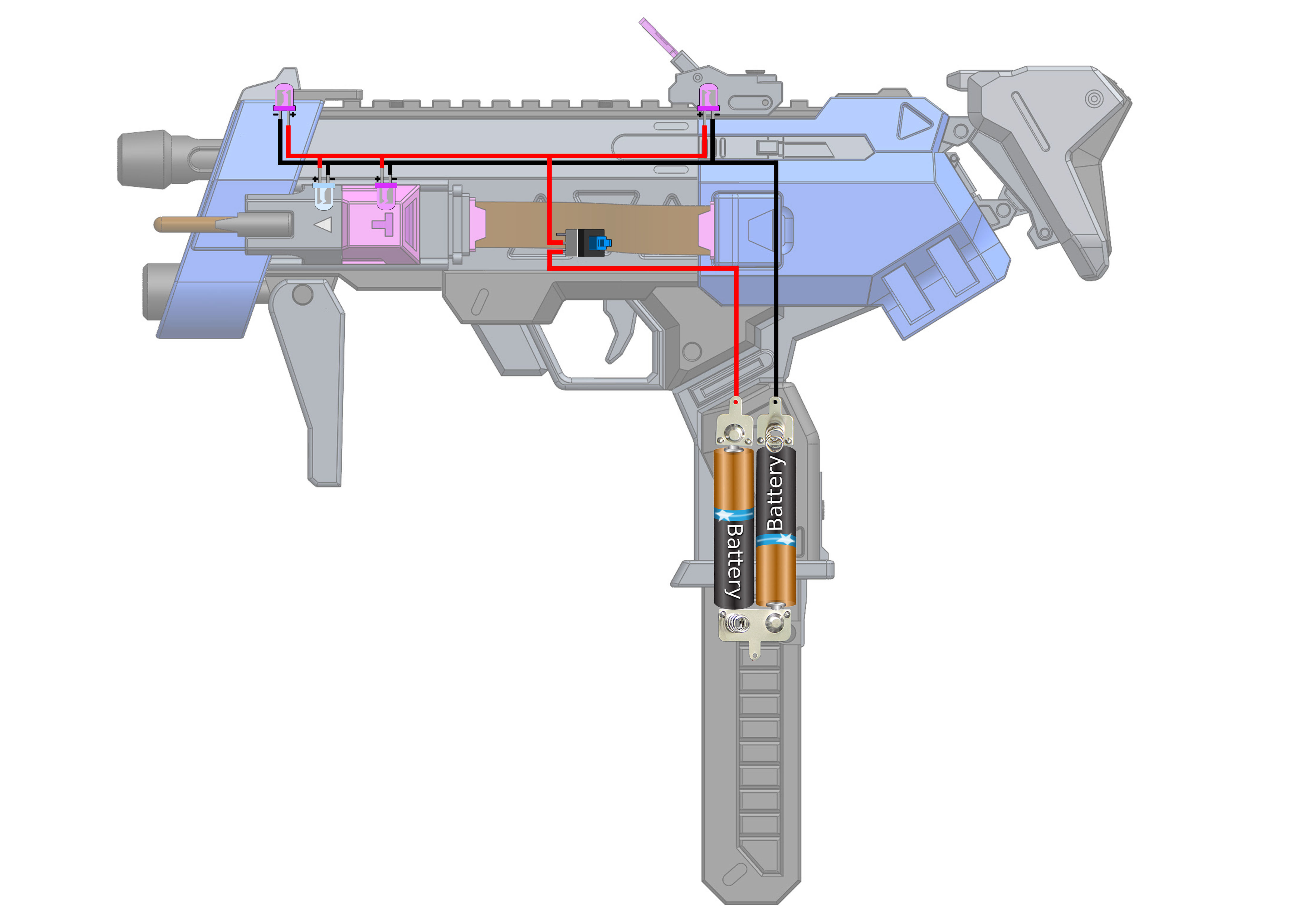 Sombra Cannon Original Skin - Overwatch - STL CAD - Personal Use 3D print model_11