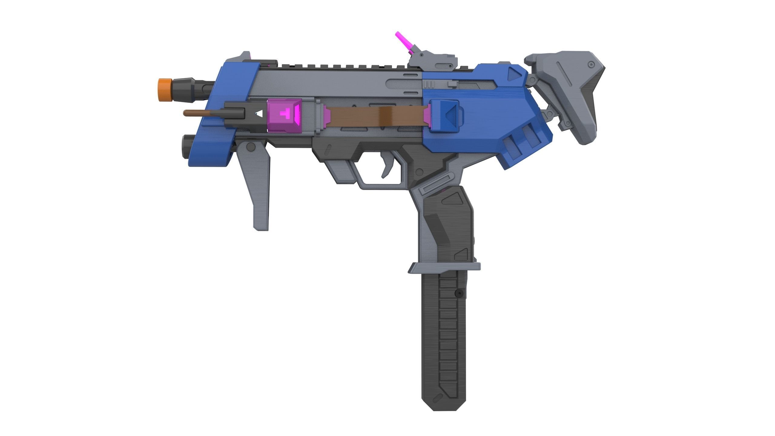Sombra Cannon Original Skin - Overwatch - STL CAD - Personal Use 3D print model_3