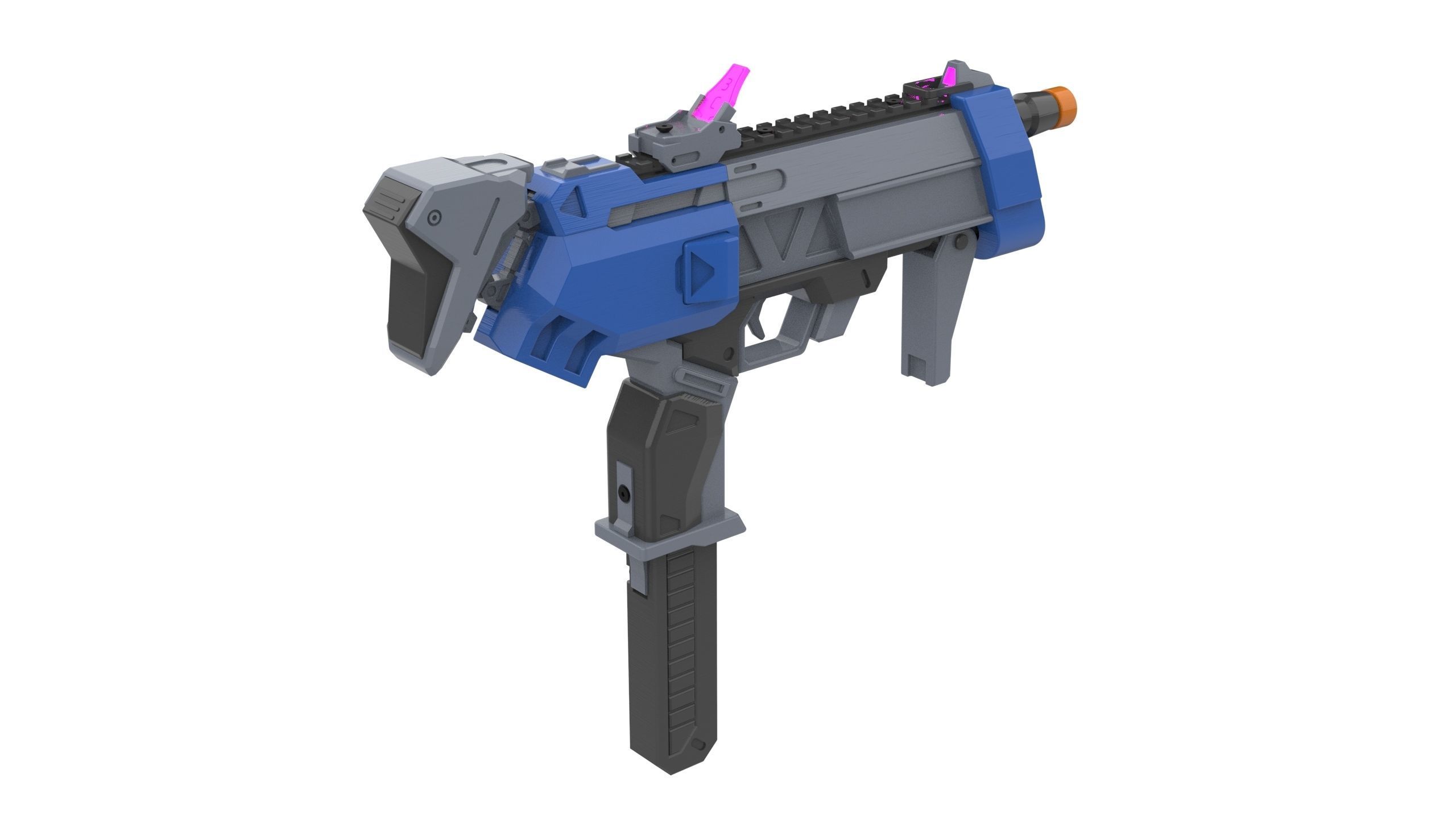 Sombra Cannon Original Skin - Overwatch - STL CAD - Personal Use 3D print model_5