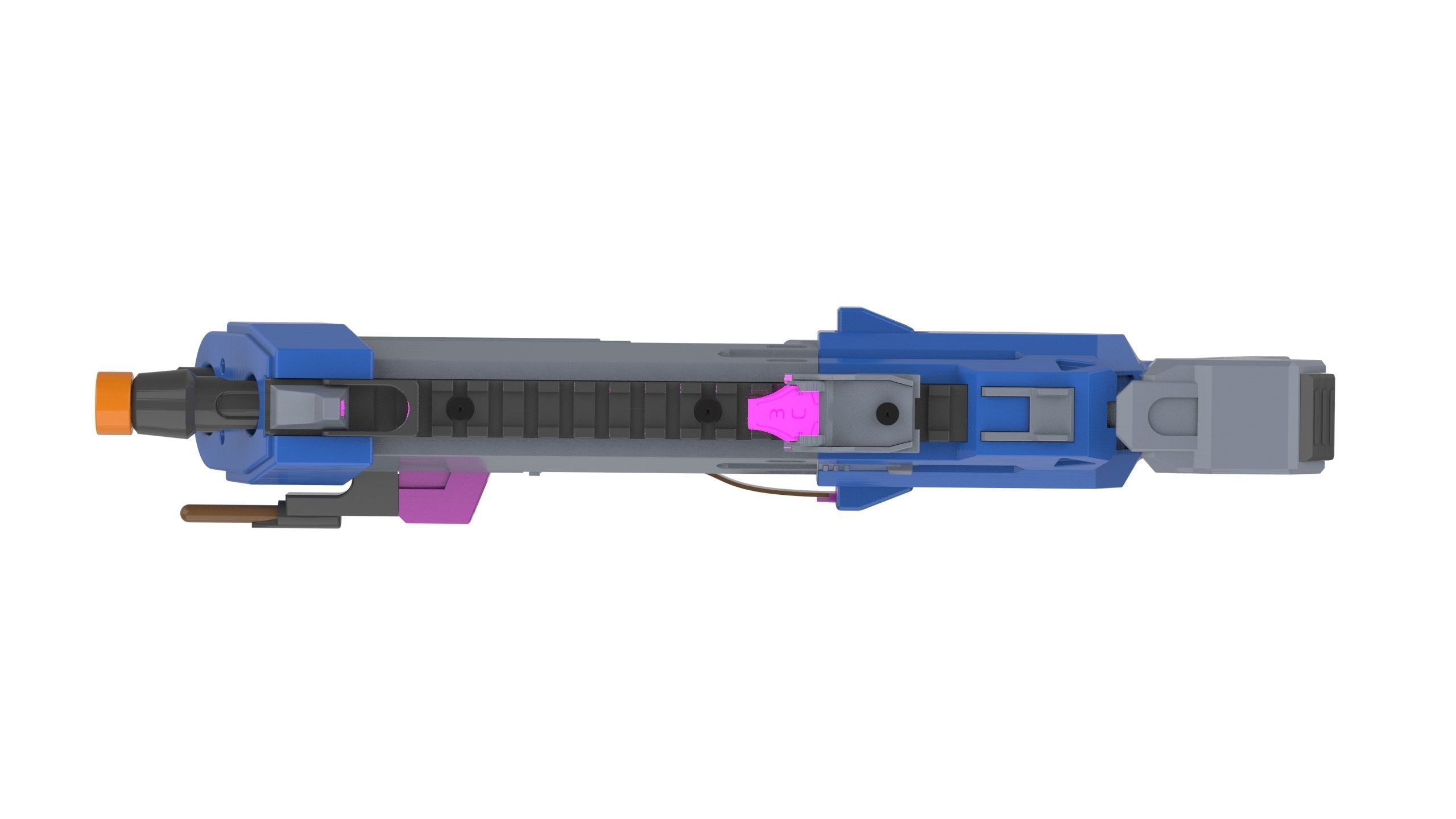 Sombra Cannon Original Skin - Overwatch - STL CAD - Commercial 3D print model_6