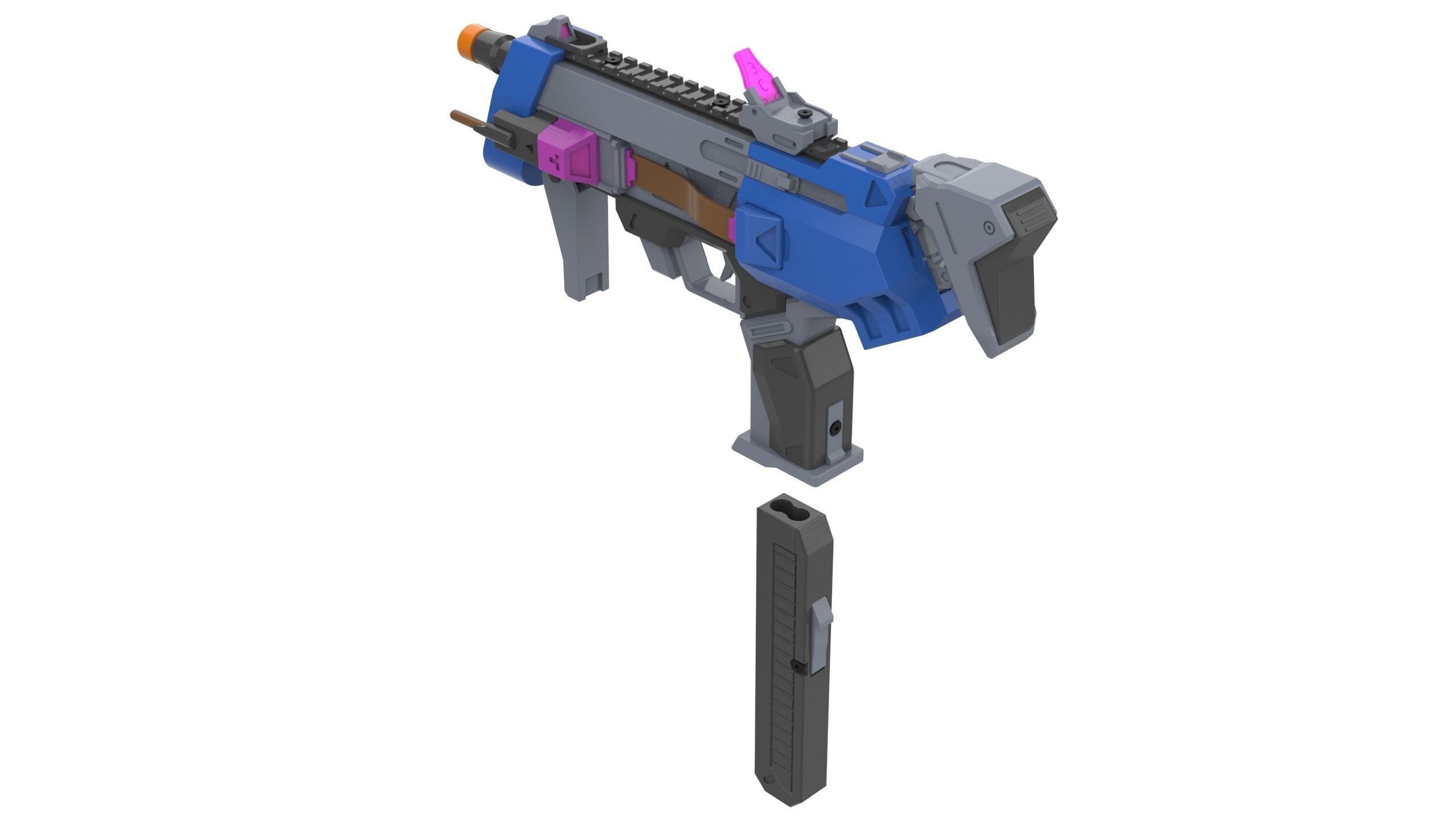 Sombra Cannon Original Skin - Overwatch - STL CAD - Commercial 3D print model_7