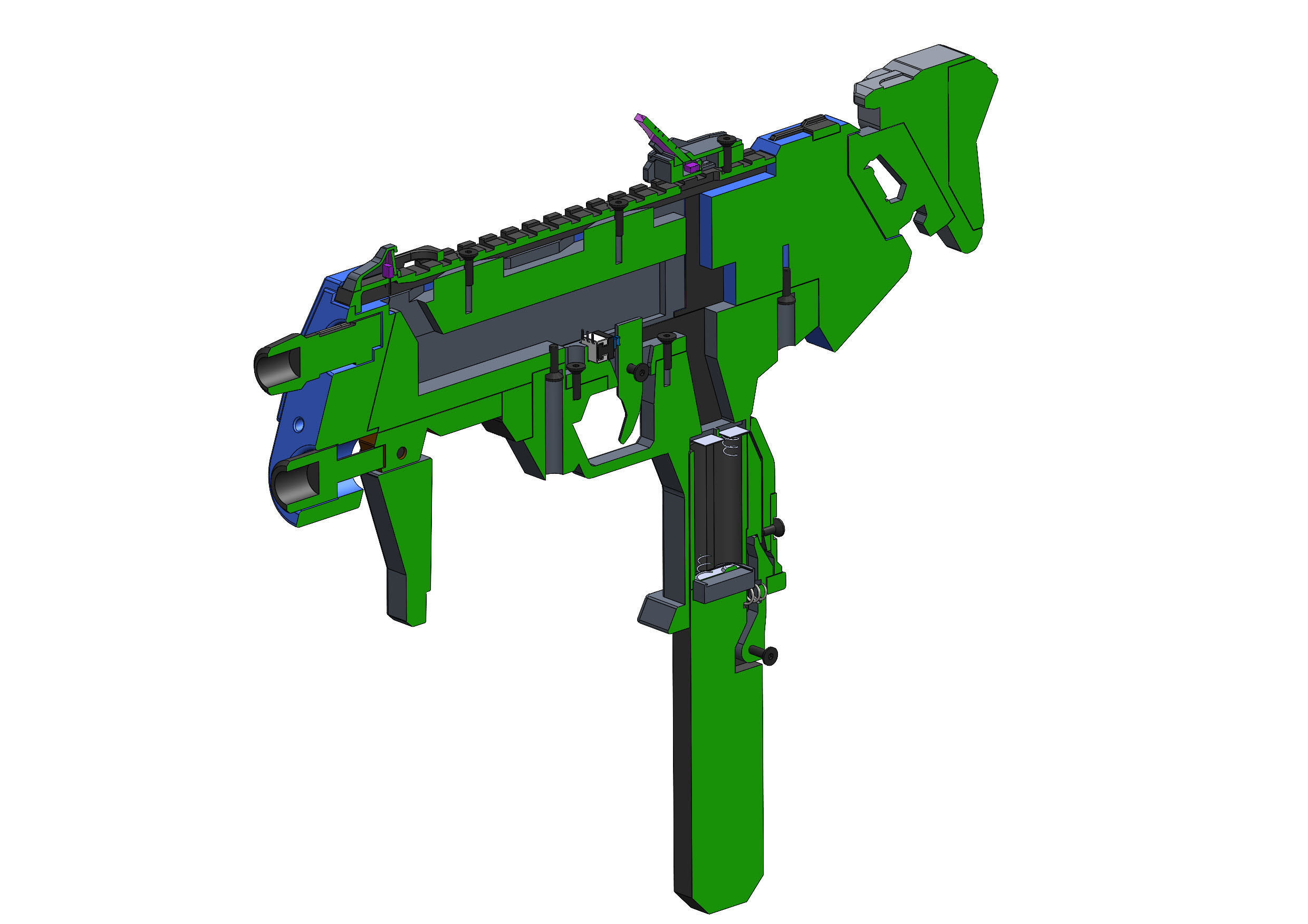 Sombra Cannon Original Skin - Overwatch - STL CAD - Commercial 3D print model_10