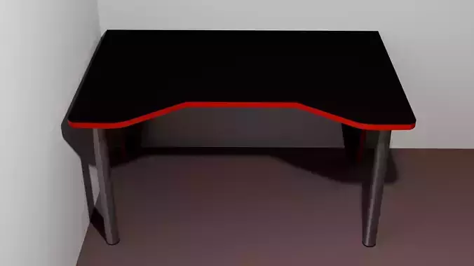 Minimalistic simple gaming table Low-poly 3D model
