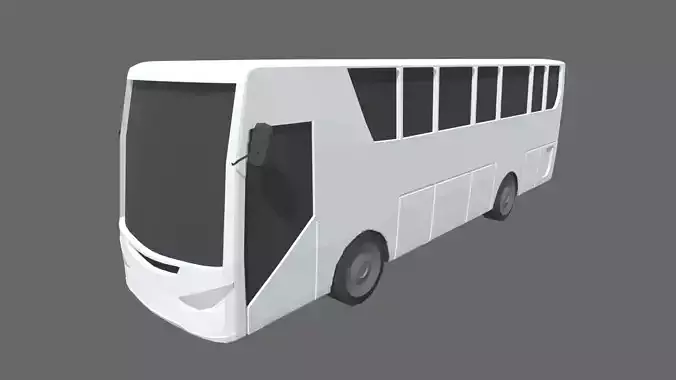 Low Poly Bus 01