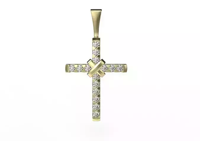 Cross christian with diamonds