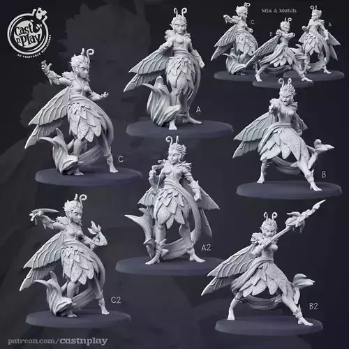 Cast and Play Feb2020 3D Printing Miniatures Assortment 3D print model