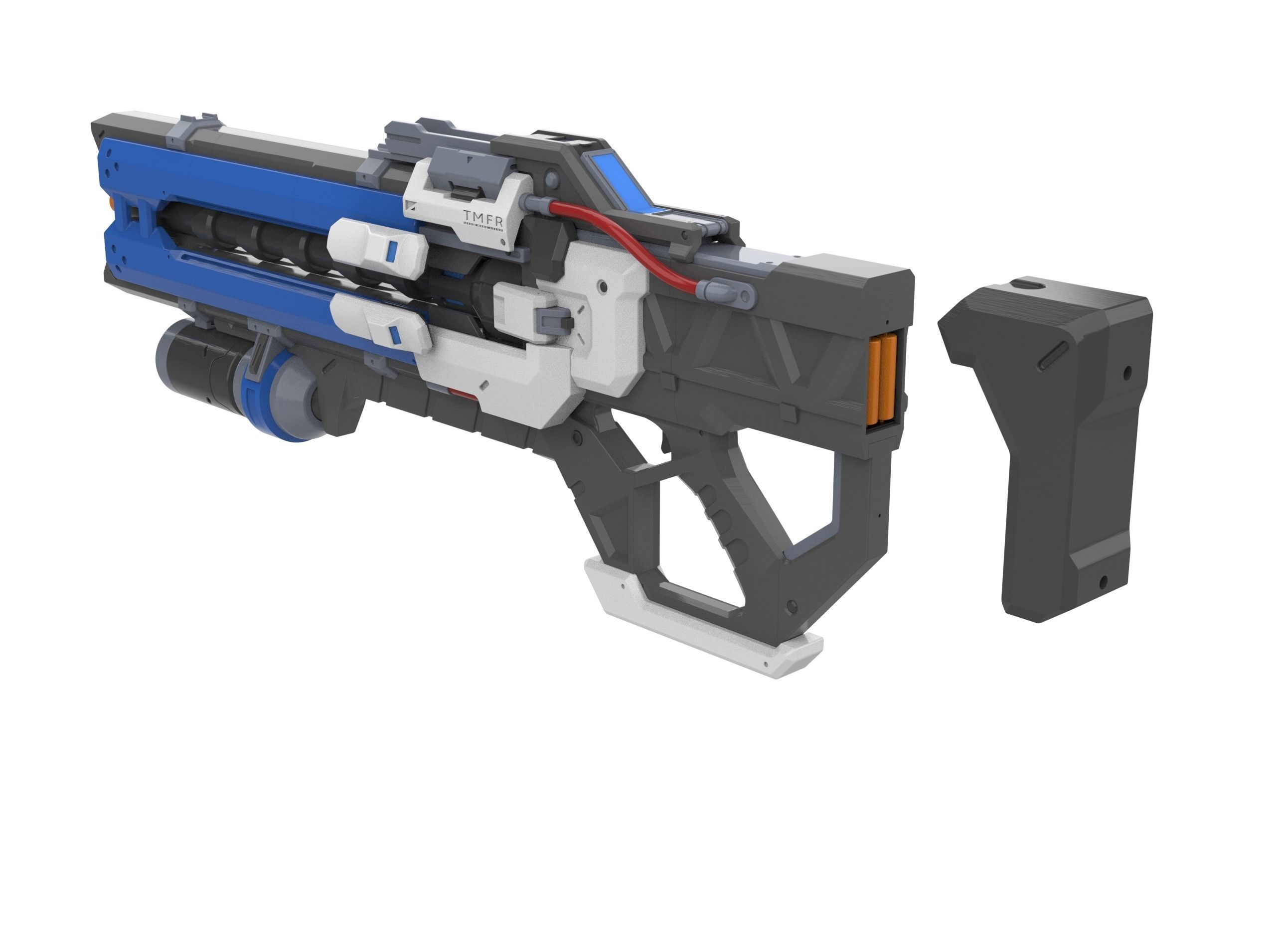 Soldier 76 Pulse Cannon - Overwatch - STL and CAD - Commercial 3D print model_8