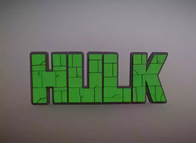 HULK LOGO 3D print model