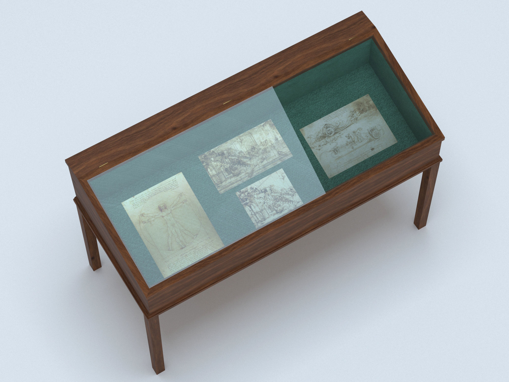 Exibition case 1 Low-poly 3D model_8