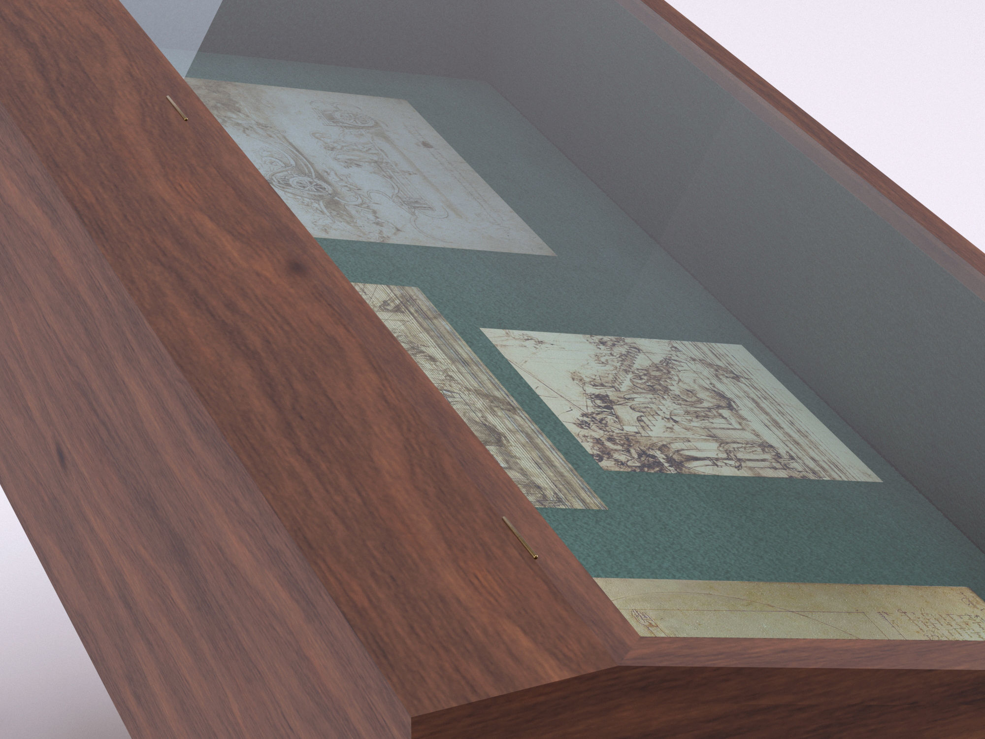 Exibition case 1 Low-poly 3D model_10