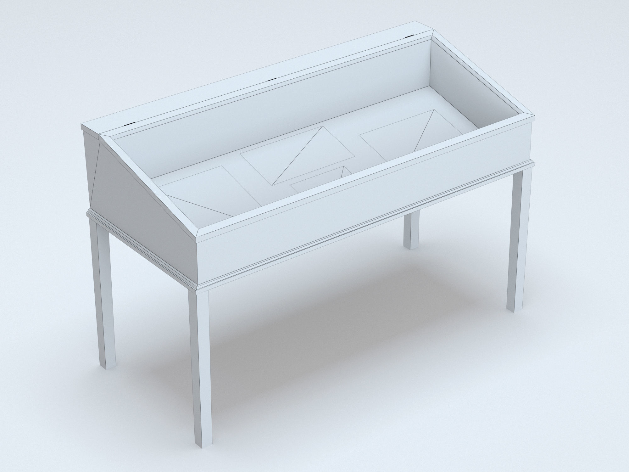 Exibition case 1 Low-poly 3D model_11