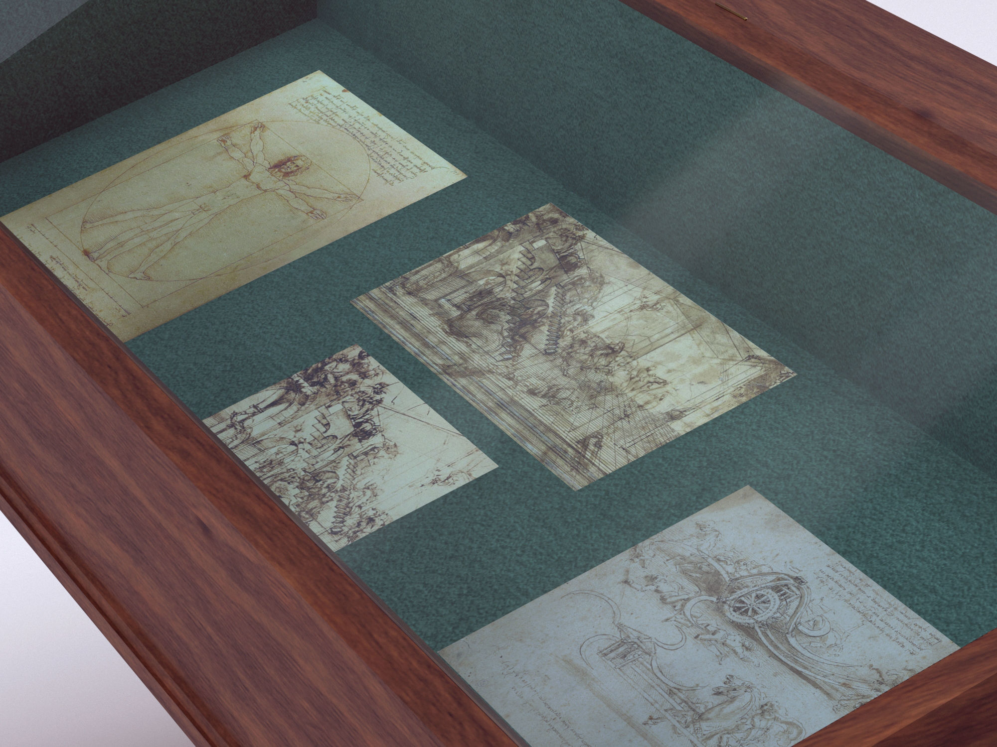 Exibition case 1 Low-poly 3D model_9