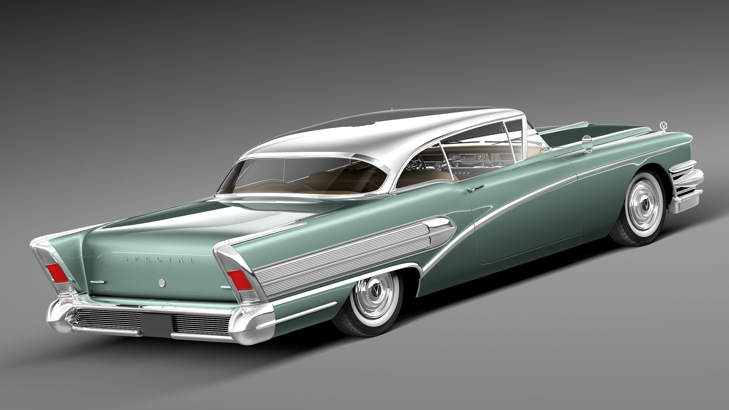 Buick Riviera Special 1958 3D model_4