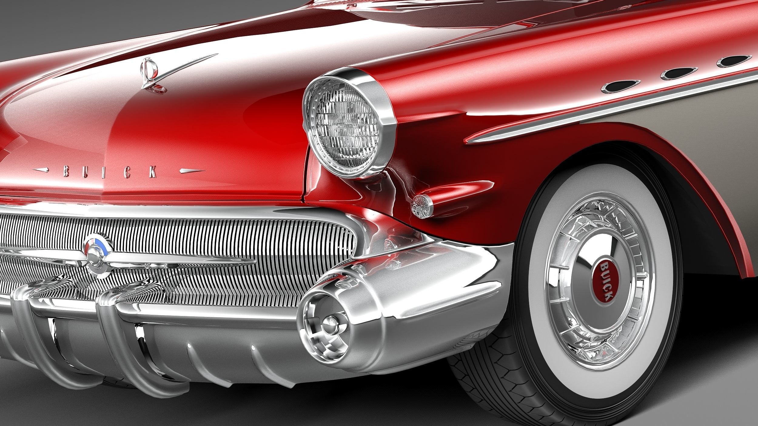 Buick Roadmaster 1957 3D model_2